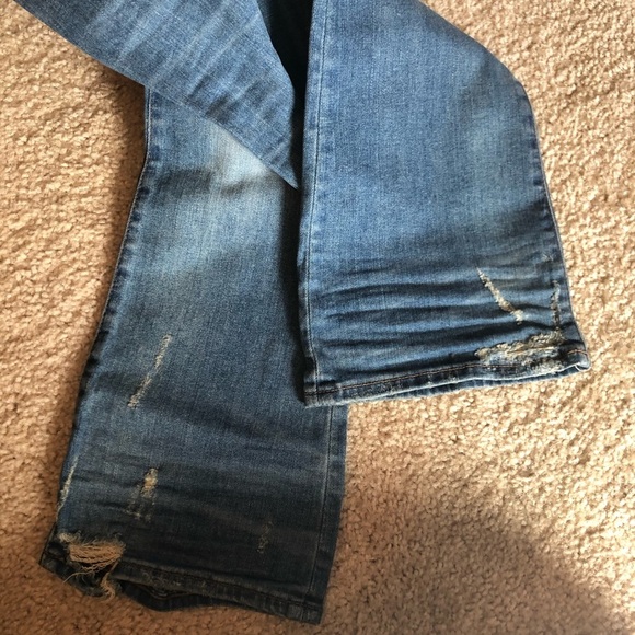 Madewell Cali Demi boot cut button front wash blue denim  jean pants 24 - Picture 9 of 10